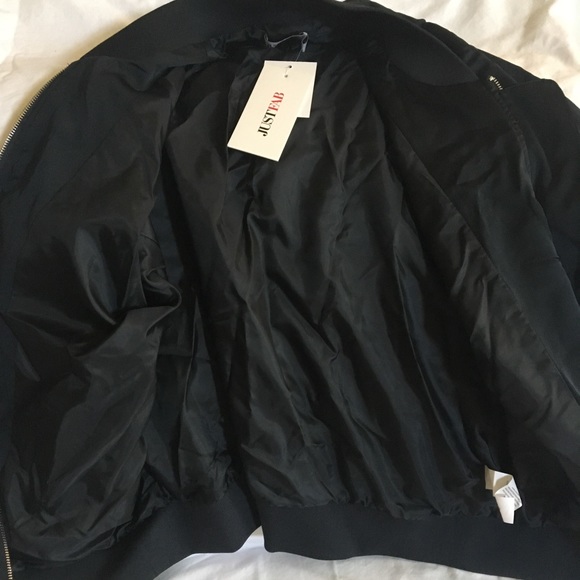 Black Embroidered Bomber - Picture 3 of 4